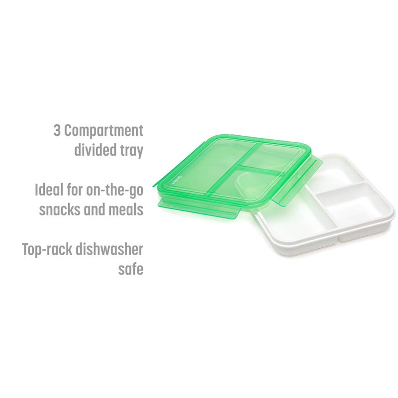 Goodful Reusable Lunch Container with 3 Compartments  BPA-Free  Leak-Proof Lid  Easy to Open and Close  Microwave Safe  Dishwasher Safe - Image 2